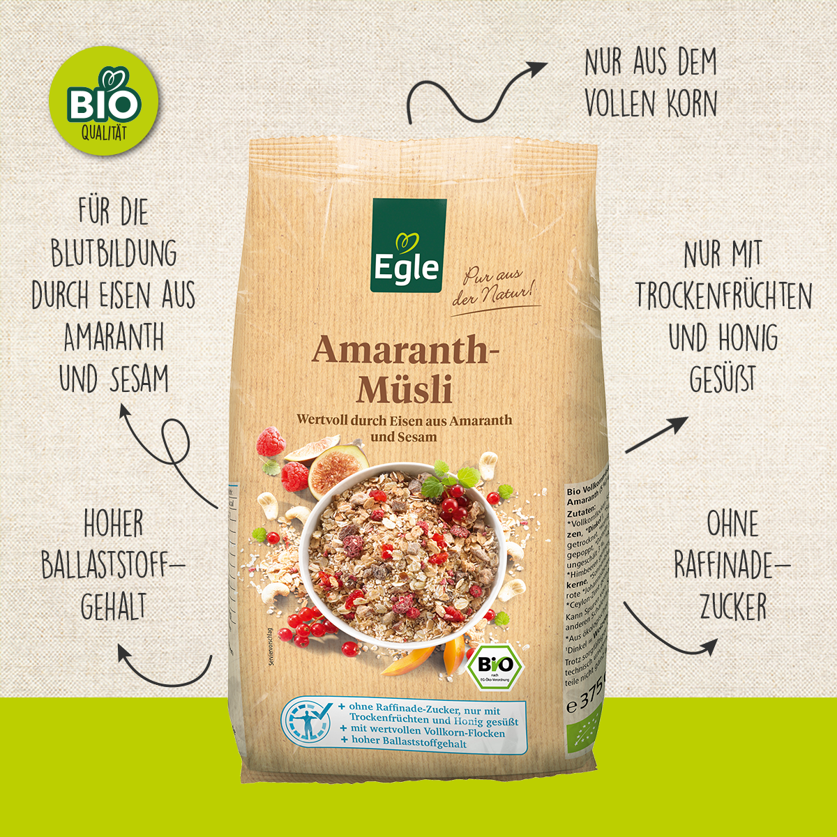 BIO Amaranth-Müsli, 375 g