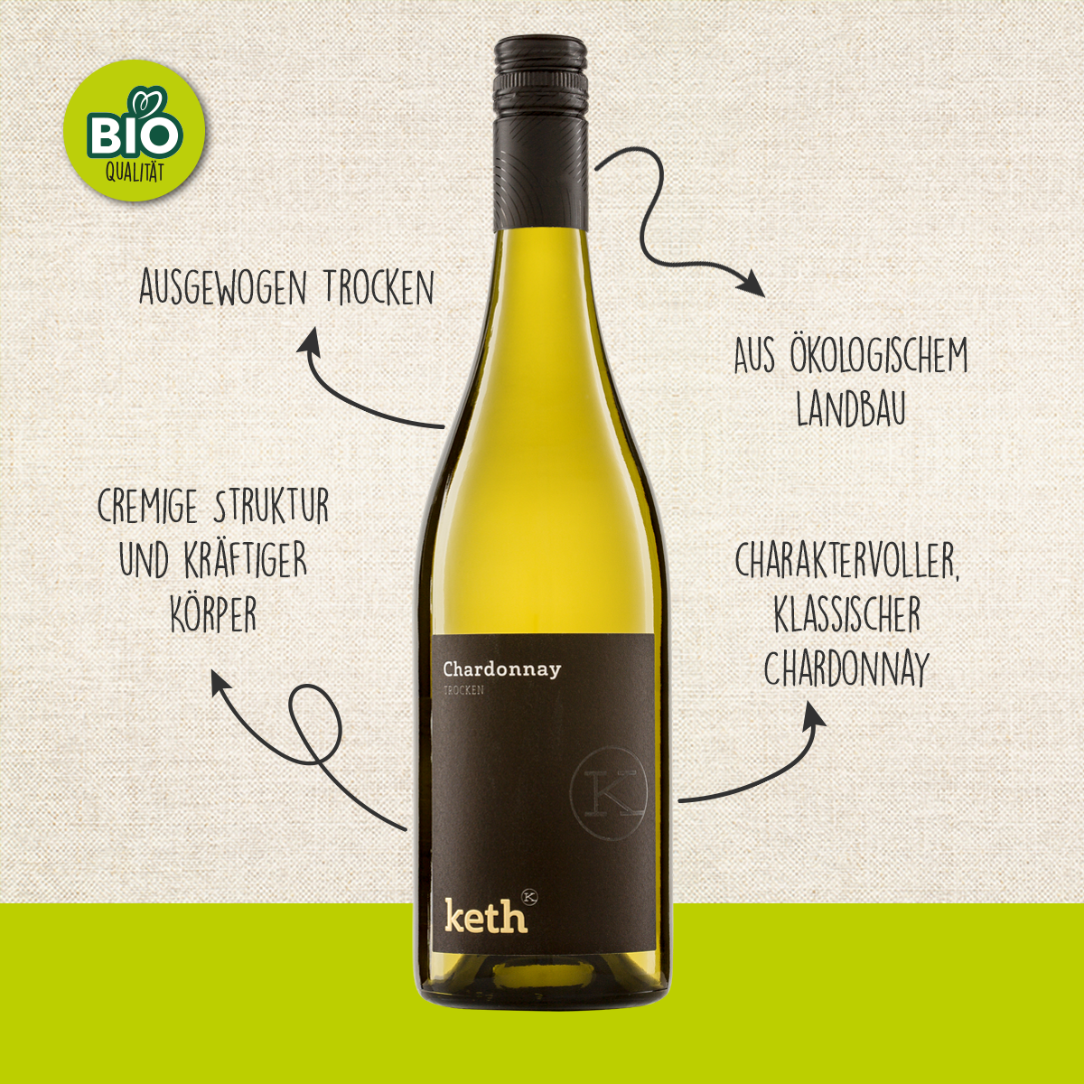 BIO Chardonnay QW Rheinhessen 2024 KETH 0,75 l
