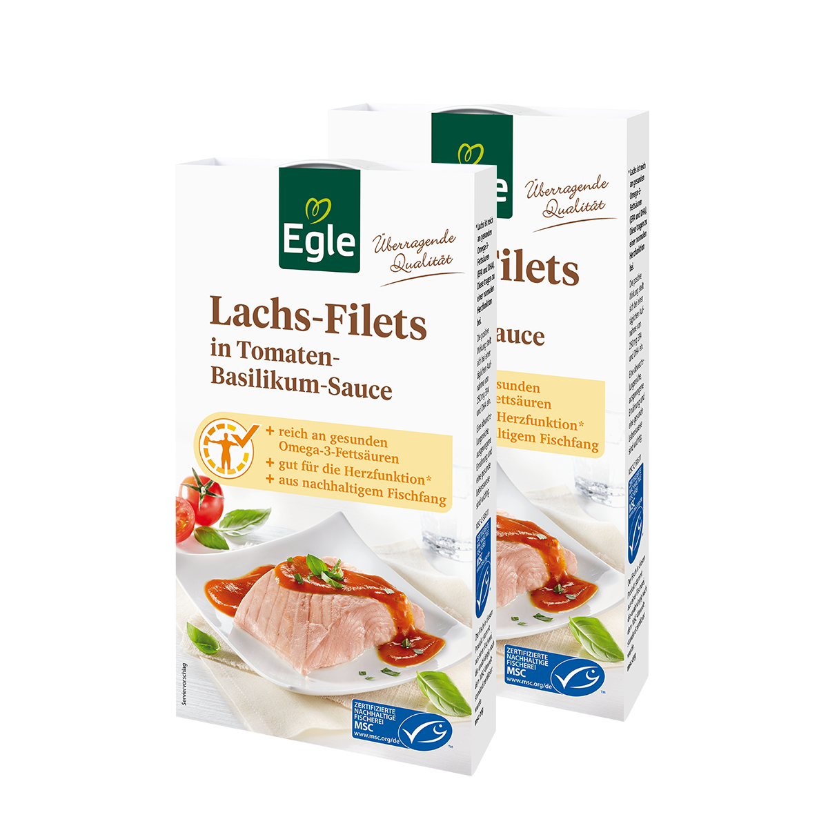 Lachsfilets in Tomaten-Basilikum-Sauce, 2 x 190 g