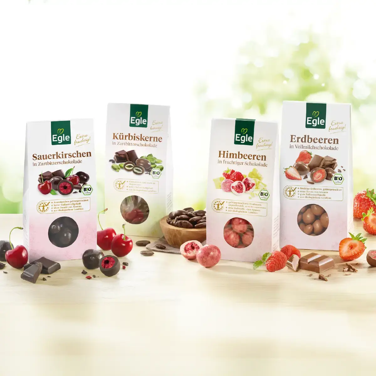 BIO Sauerkirschen in Zartbitterschokolade, 2 x 90 g