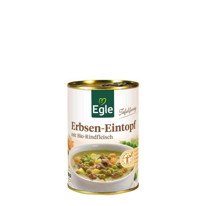 BIO Erbseneintopf mit Rindfleisch, 400 g