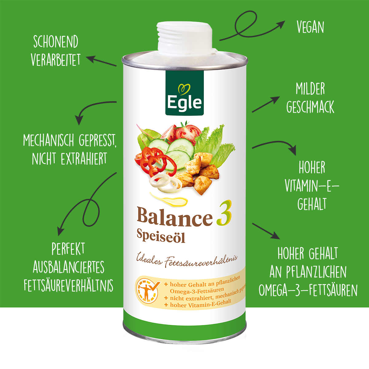 Balance 3 Speiseöl, 0,75 l