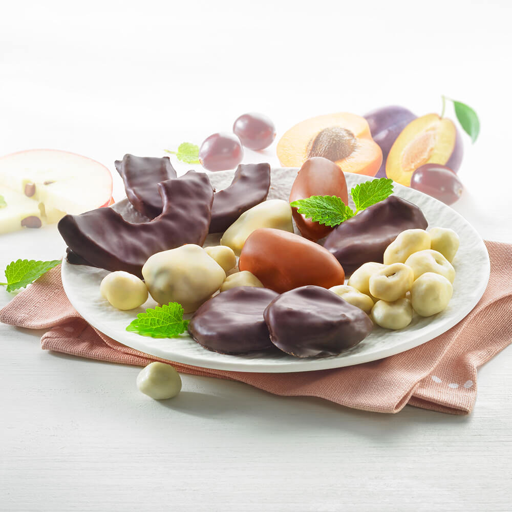 Bio Trockenfrucht-Leckerbissen in Schokolade, 3 x 200 g
