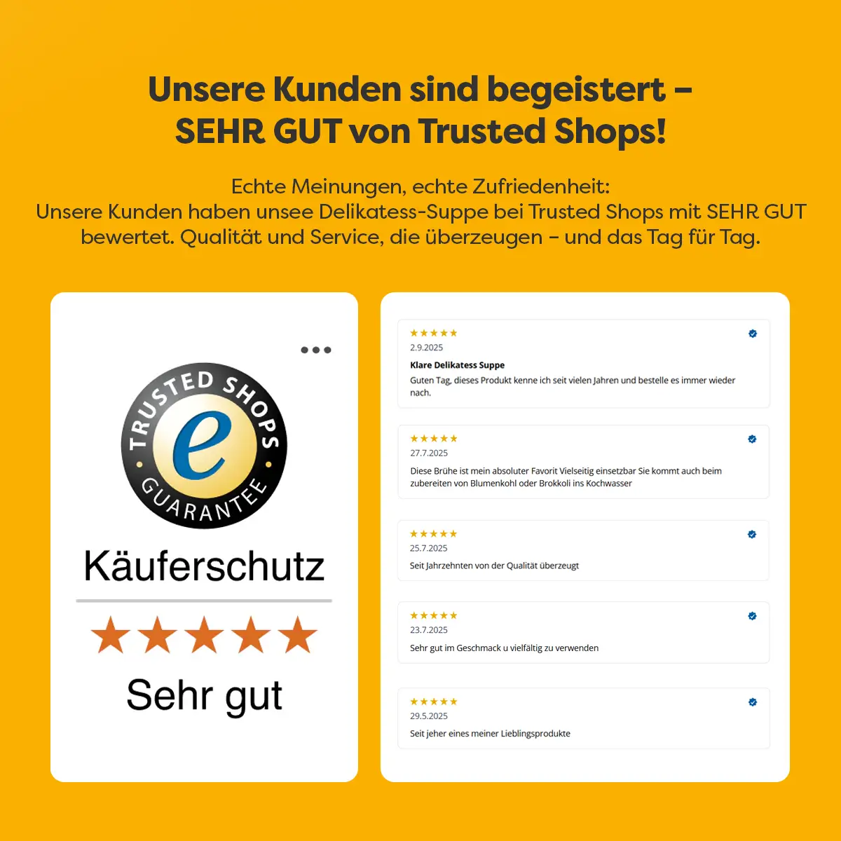 Klare Delikatess-Suppe 400 g gratis