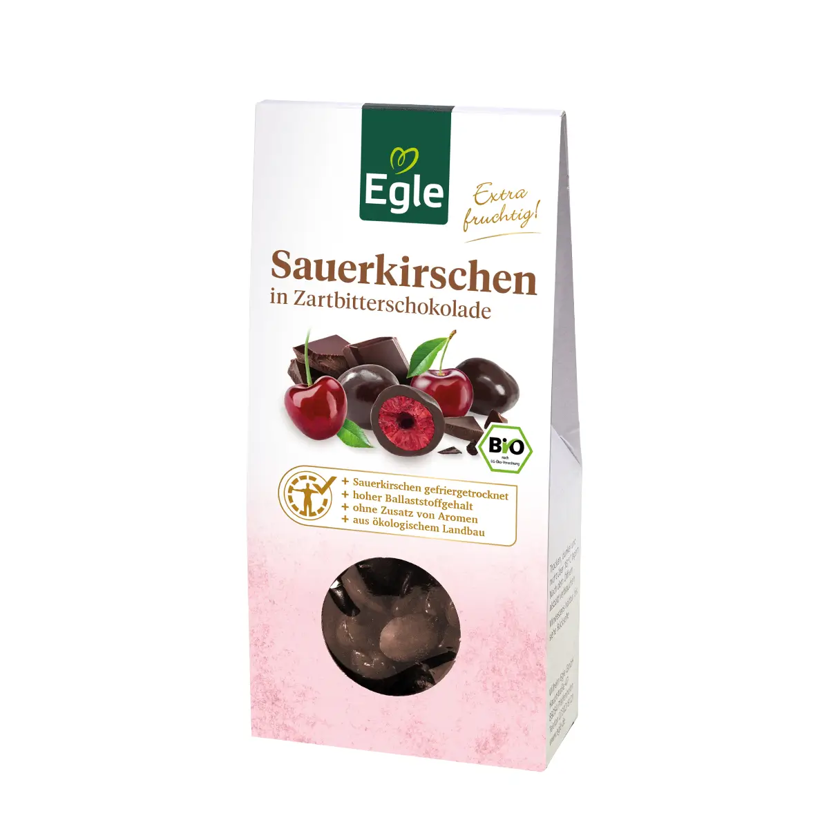 BIO Sauerkirschen in Zartbitterschokolade, 90 g