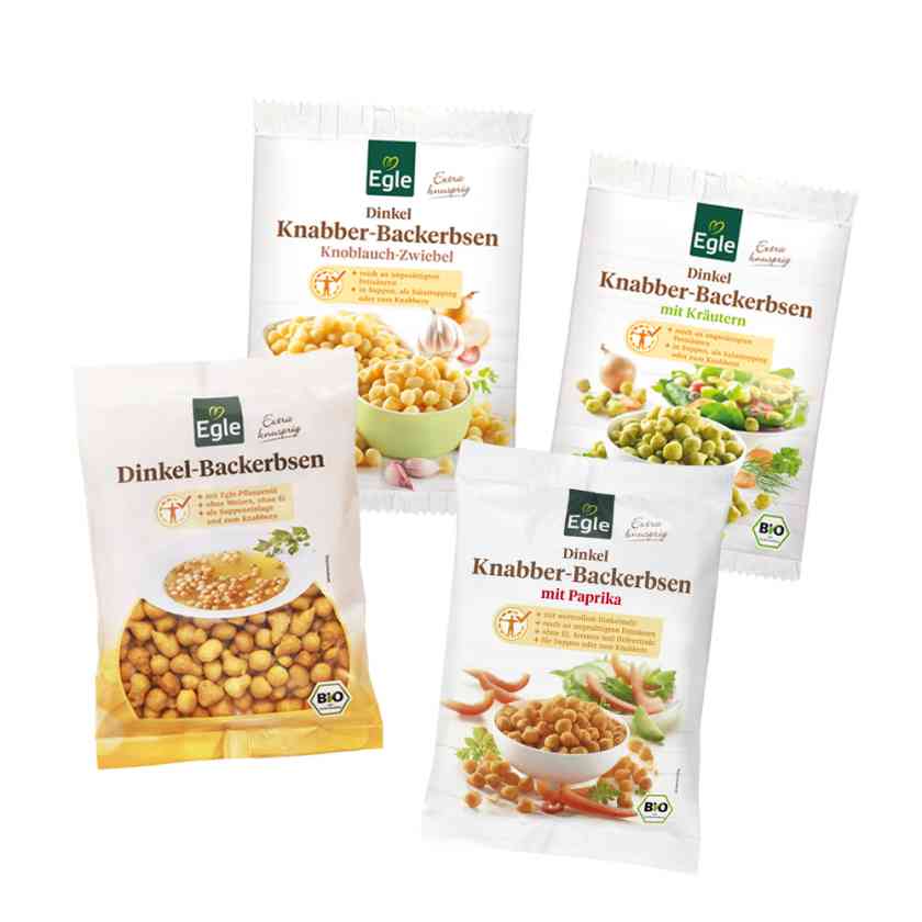 BIO Backerbsen-Paket, 4 x 100 g