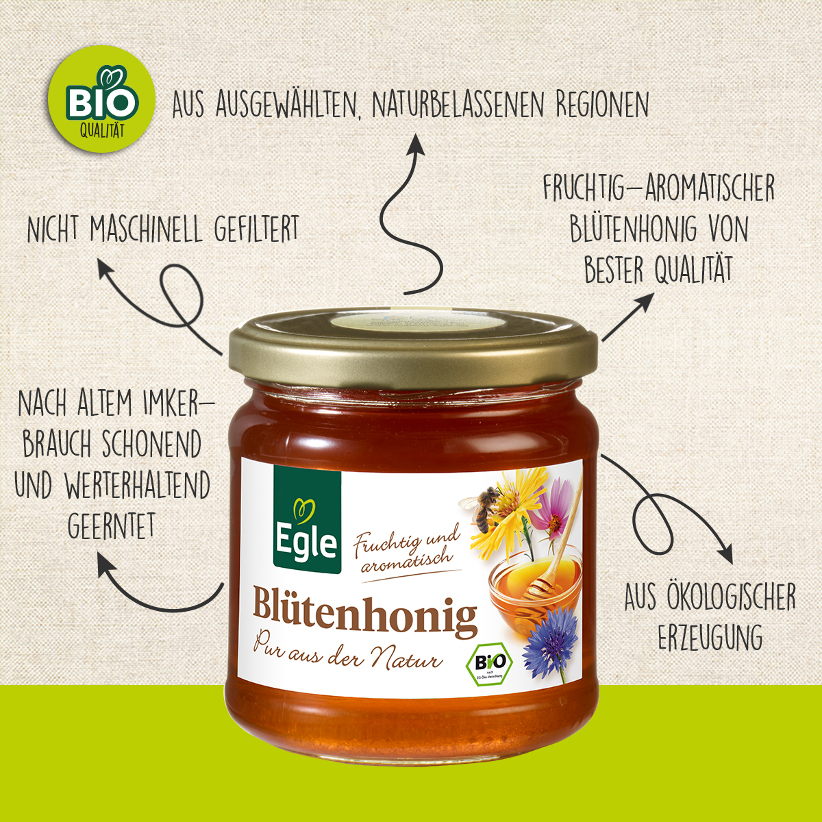 BIO Blütenhonig, 500 g