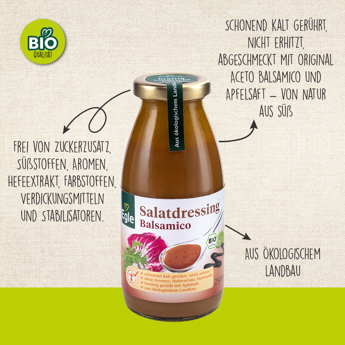 BIO Salatdressing Balsamico, 2 x 250 ml
