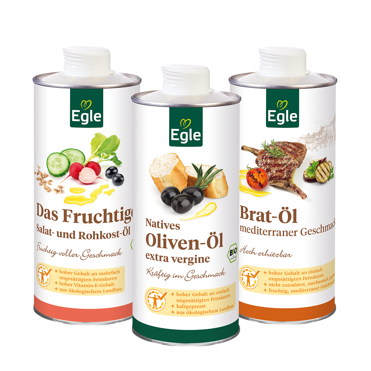 Mediterranes Ölpaket 3 x 0,75 l