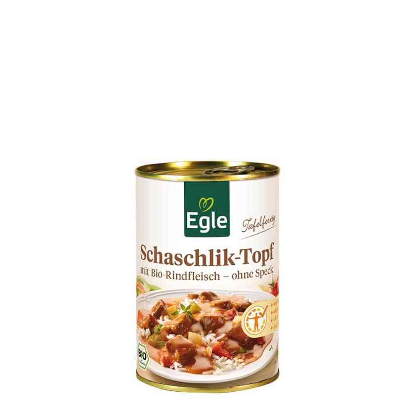 BIO Schaschliktopf mit Rindfleisch, 400 g
