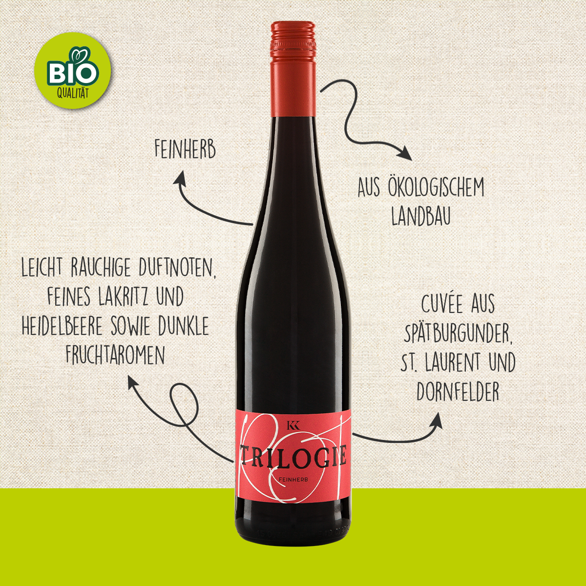 BIO TRILOGIE Cuvée Rot, 0,75 l