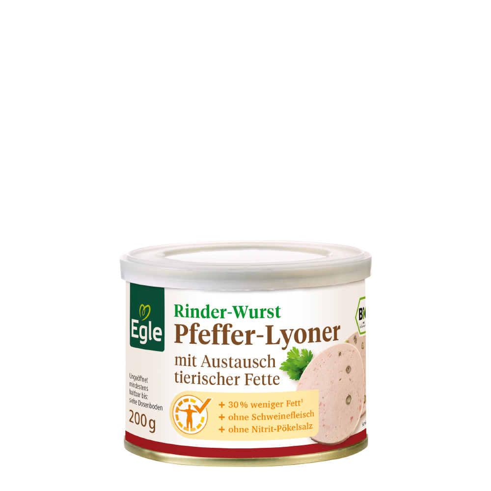 Bio Rinder Pfeffer-Lyoner 200 g