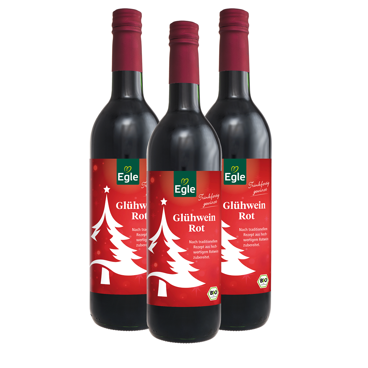 BIO Glühwein rot, 3 x 0,75 l