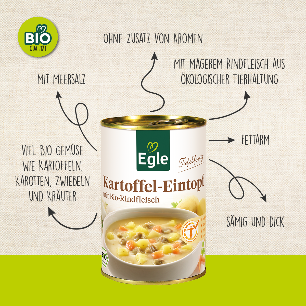 BIO Kartoffeleintopf mit Rindfleisch, 400 g