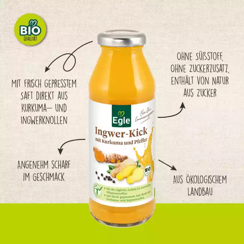 BIO Ingwer-Kick, 4 x 280 ml