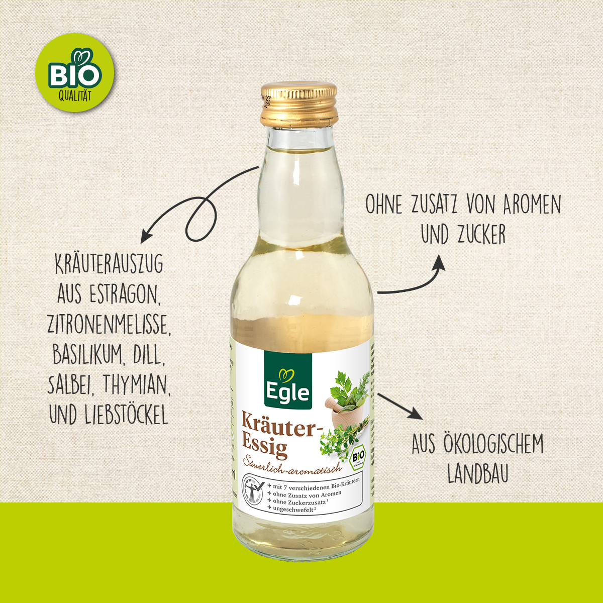 BIO Kräuteressig, 2 x 200 ml