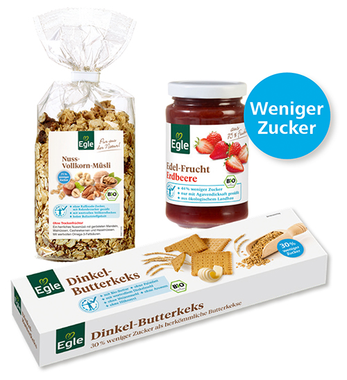 zuckerreduzierte Egle Lebensmittel