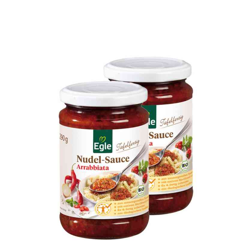BIO Nudelsauce Arrabbiata, 2 x 290 g