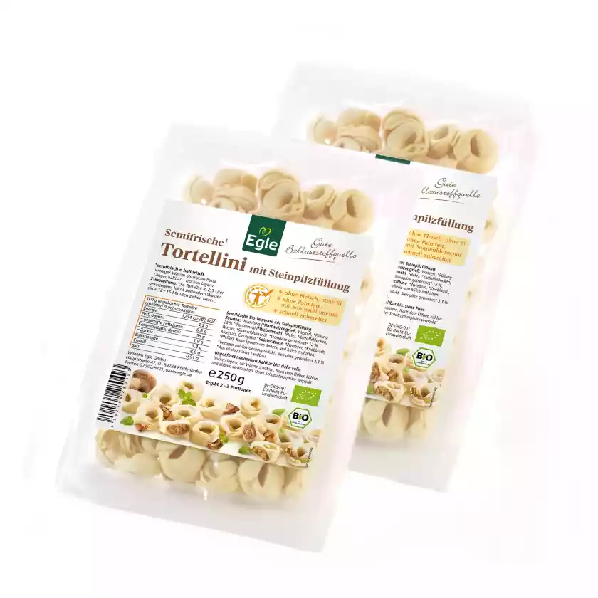 BIO Tortellini mit Steinpilzfüllung, 2 x 250 g