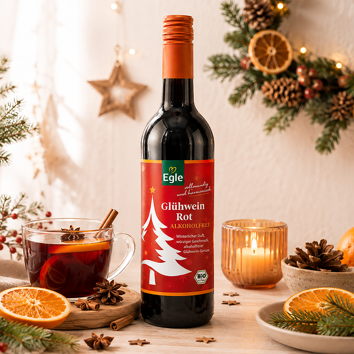 BIO Glühwein Rot alkoholfrei, 0,735 l