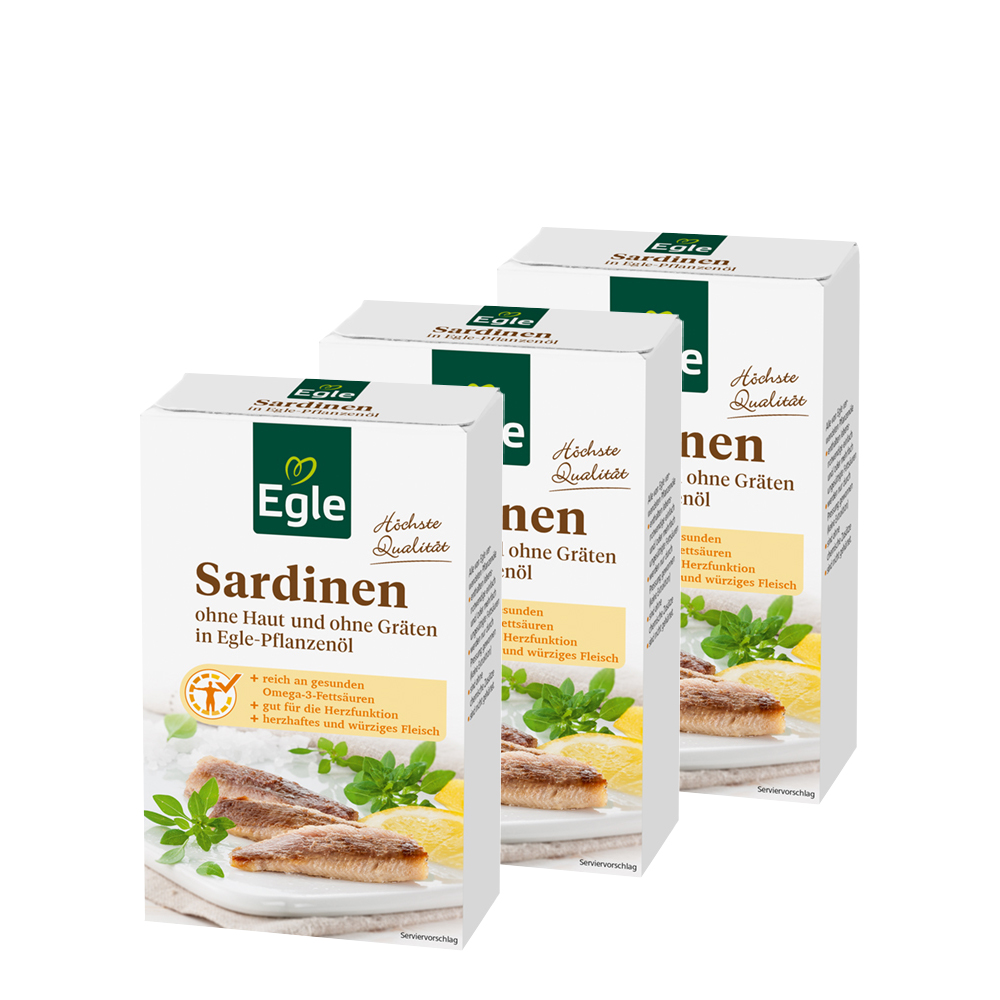 Sardinen in Olivenöl 3 x 120 g
