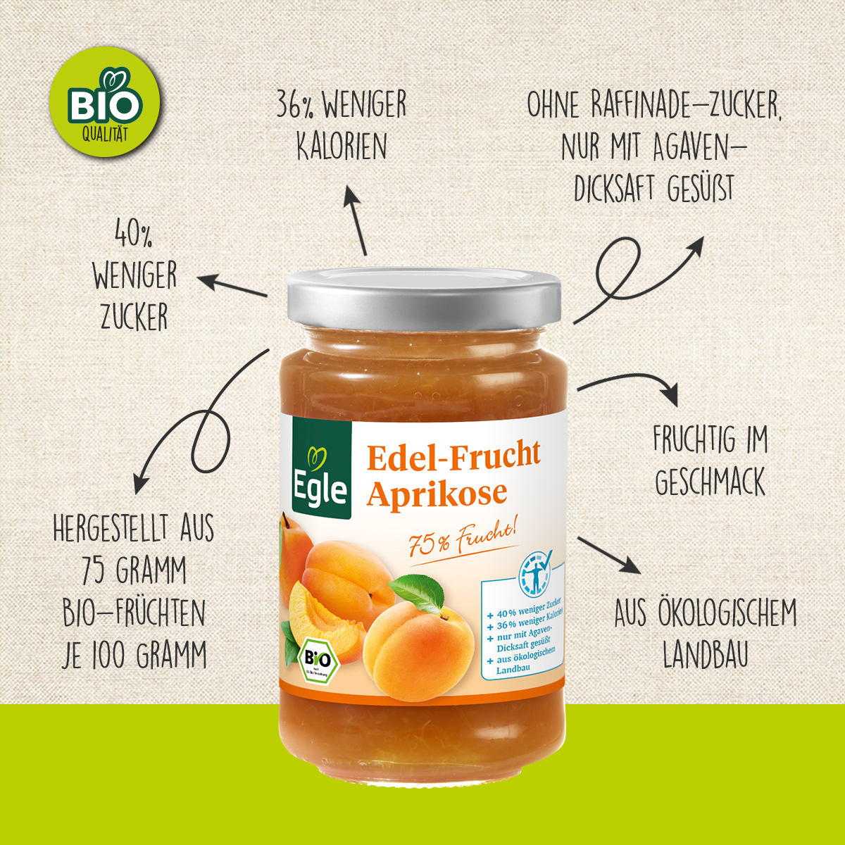 BIO Edel-Frucht Aprikose, 250 g