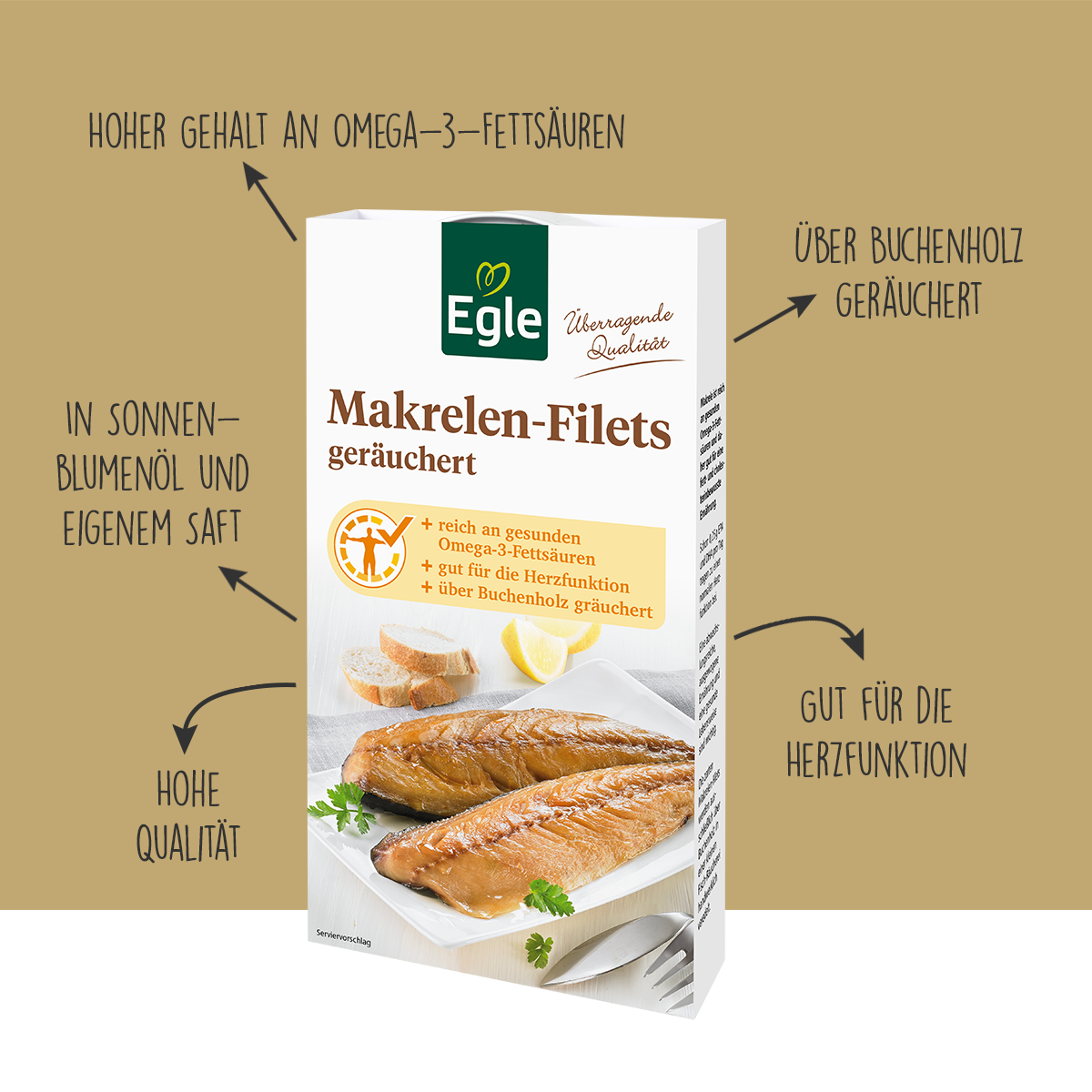 Makrelenfilets geräuchert, 190 g