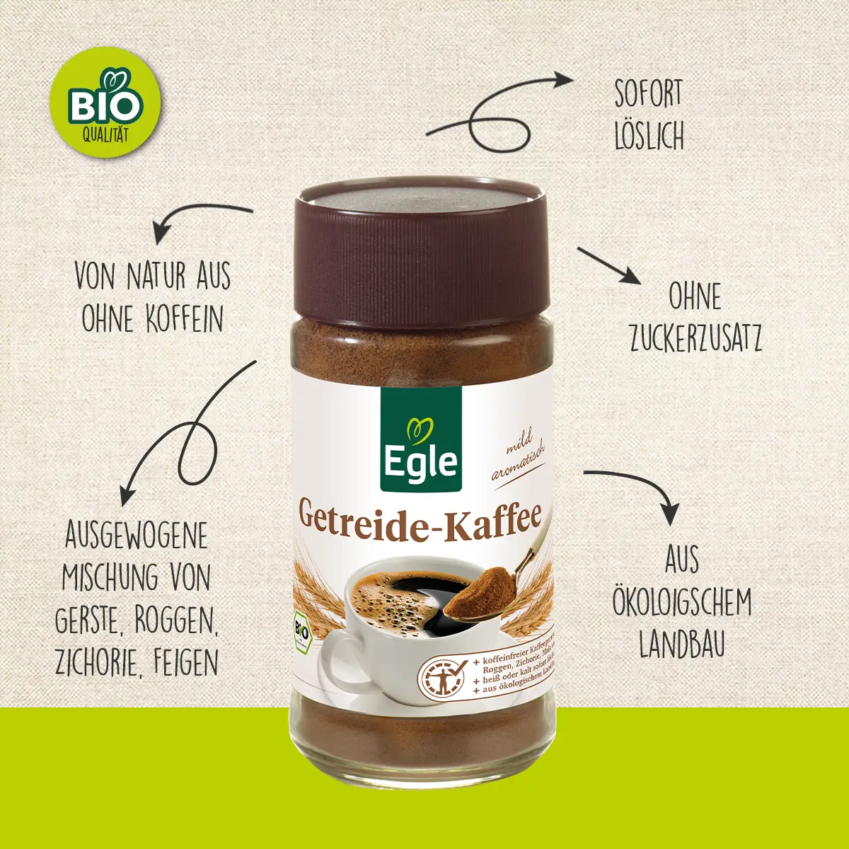 BIO Getreidekaffee, 2 x 100 g